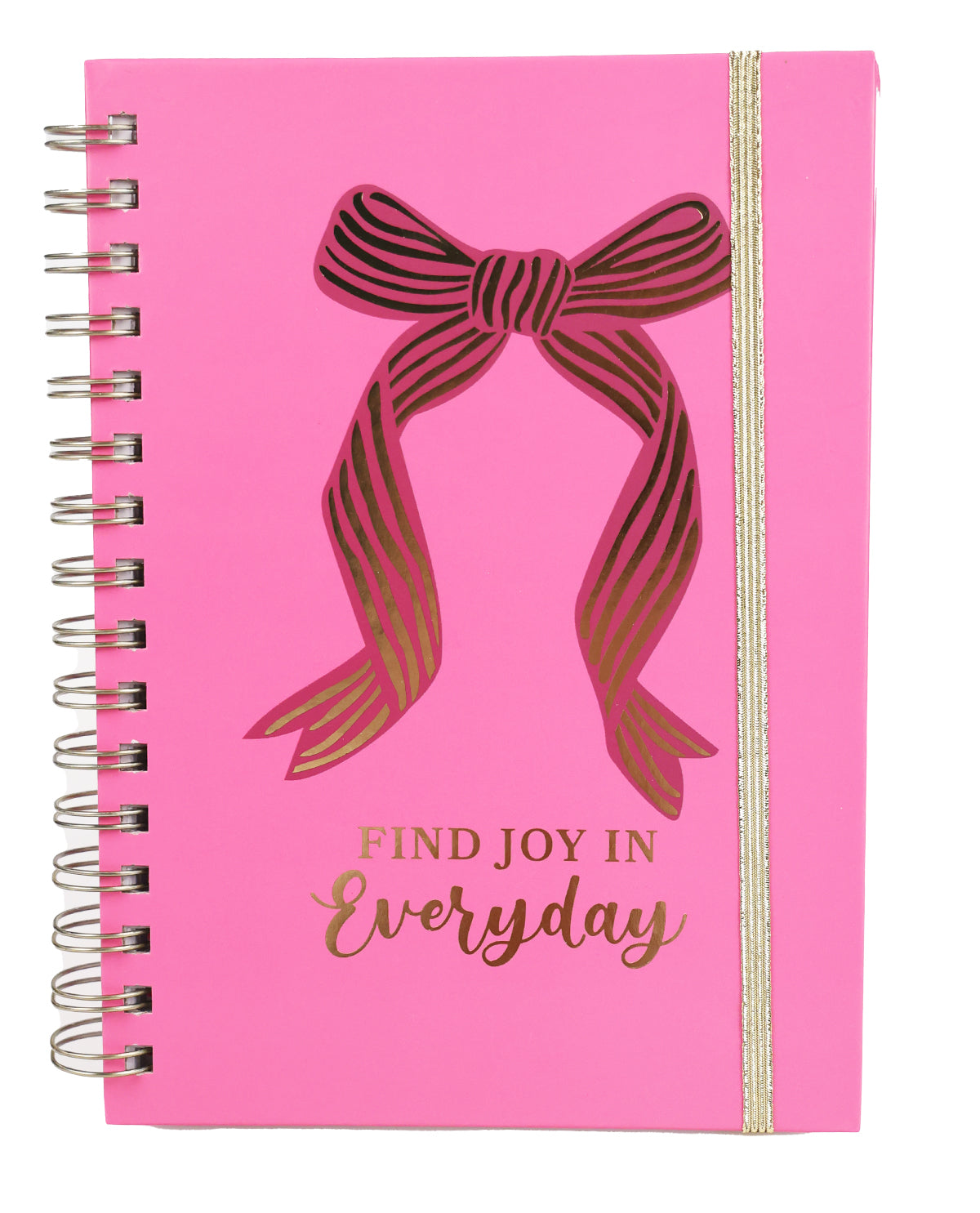Hot Pink Bow Spiral Notebook