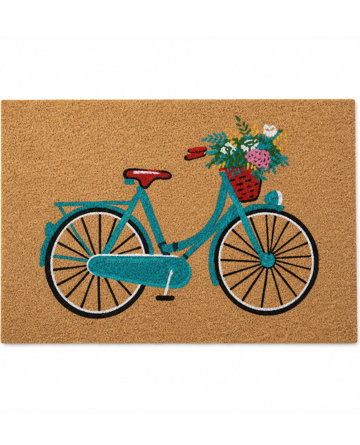 Bike Flowers Coir Mat 18x30