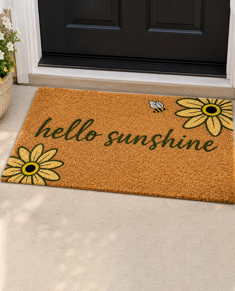 Hello Sunshine Coir Mat 18x30