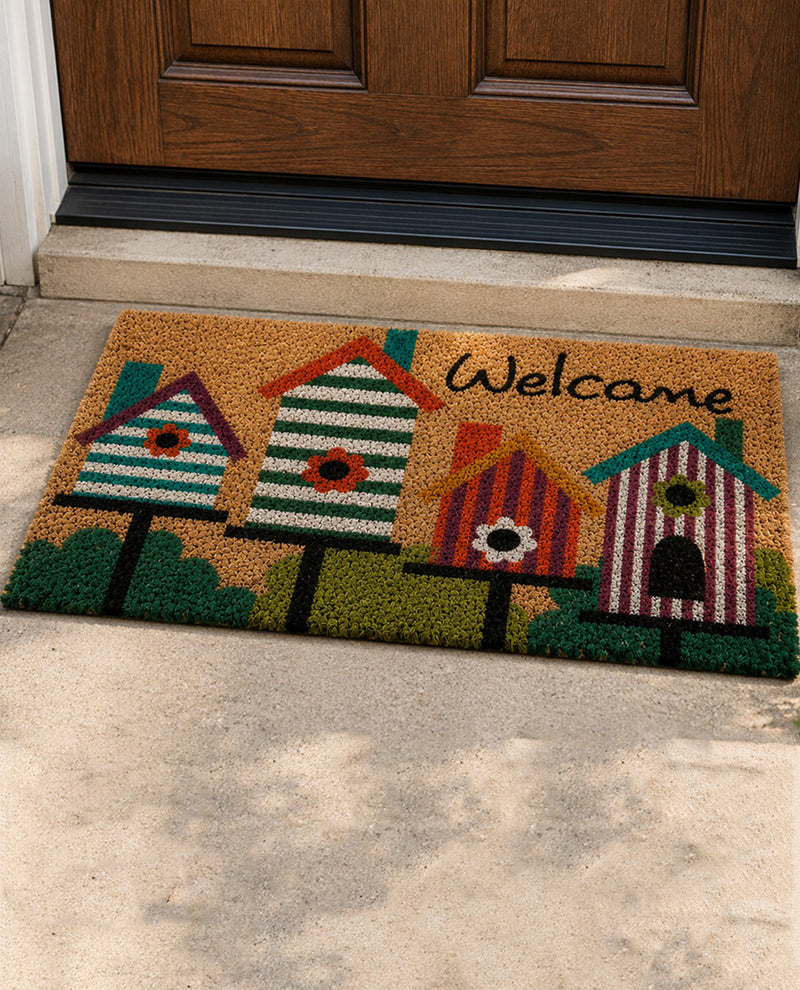 Welcome Bird House Coir Mat 18x30