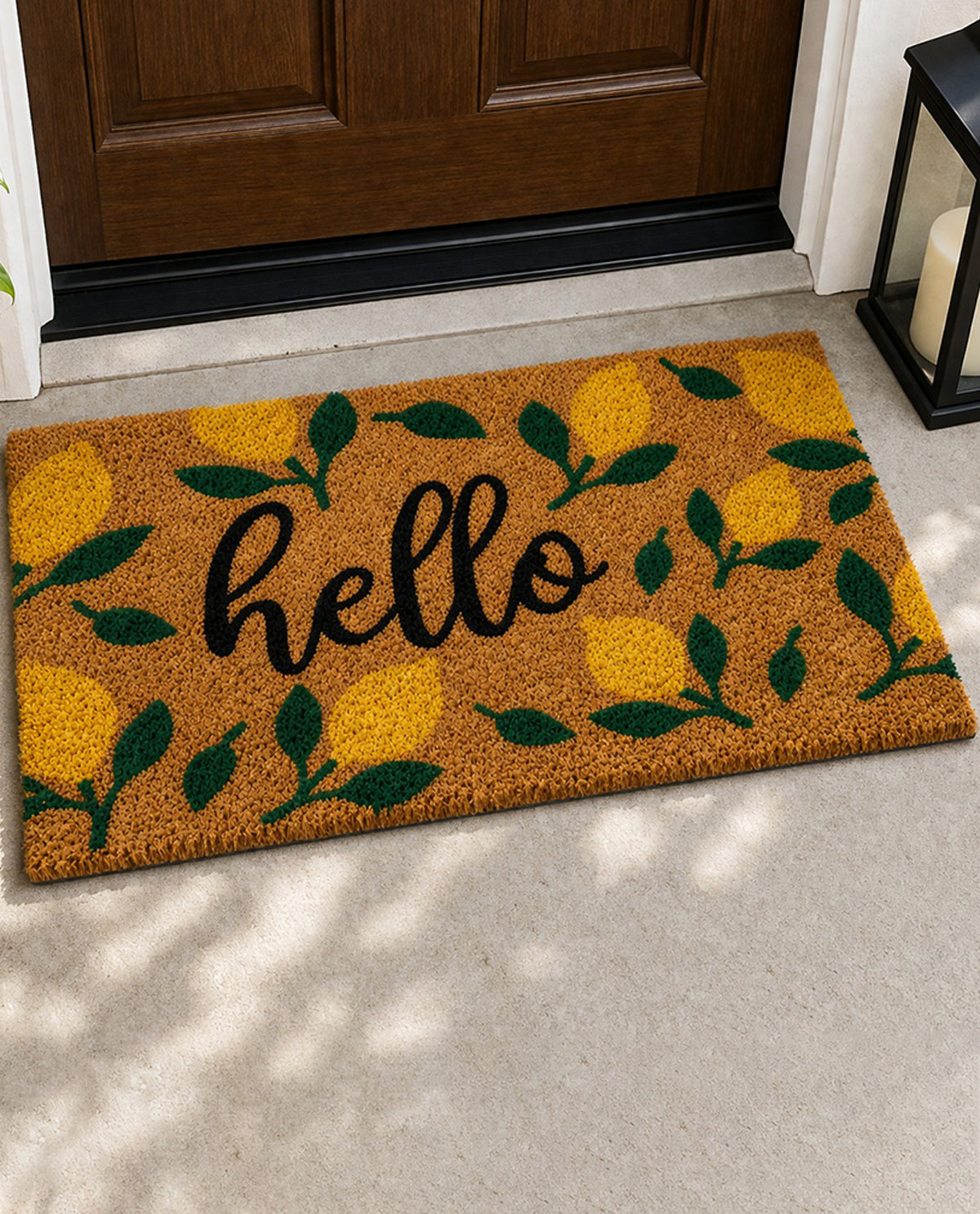 Hello Lemon Coir Mat 18x30