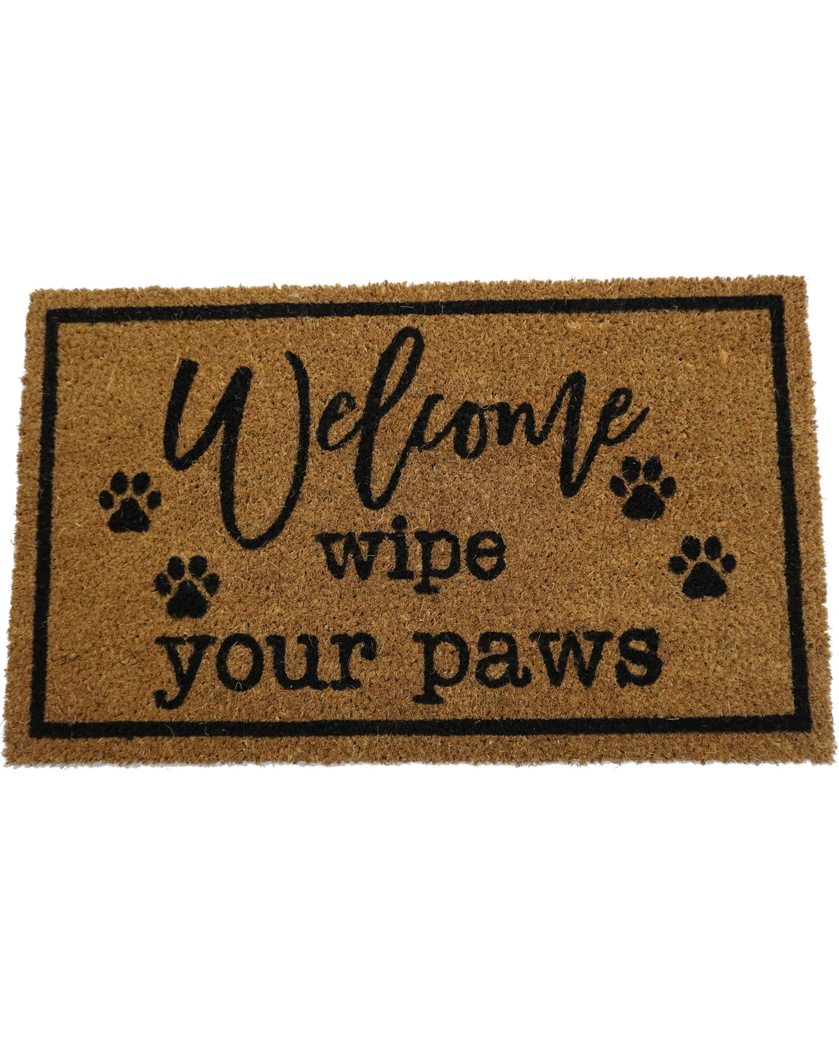 Welcome Wipe Your Paws Coir Mat 18x30