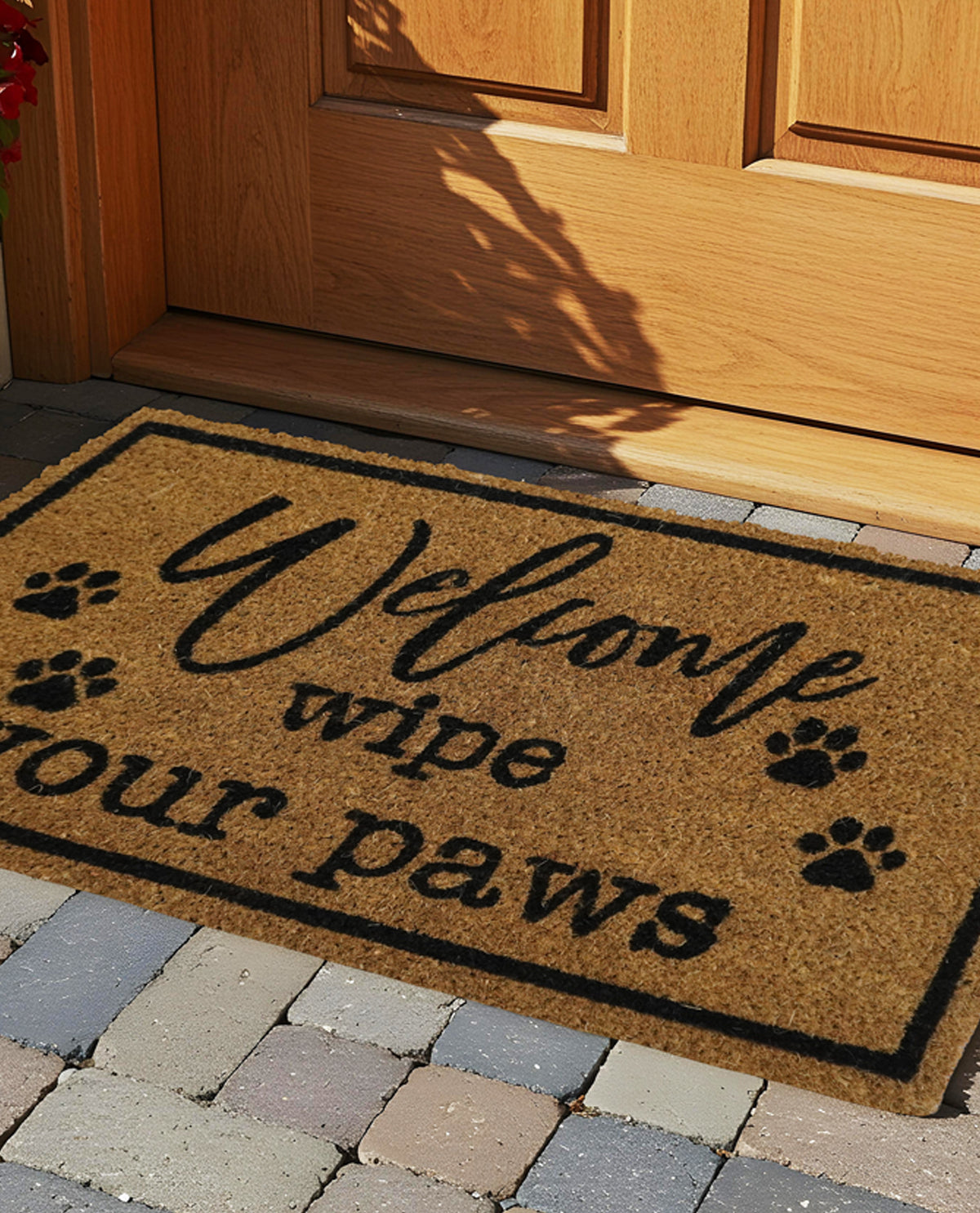 Welcome Wipe Your Paws Coir Mat 18x30