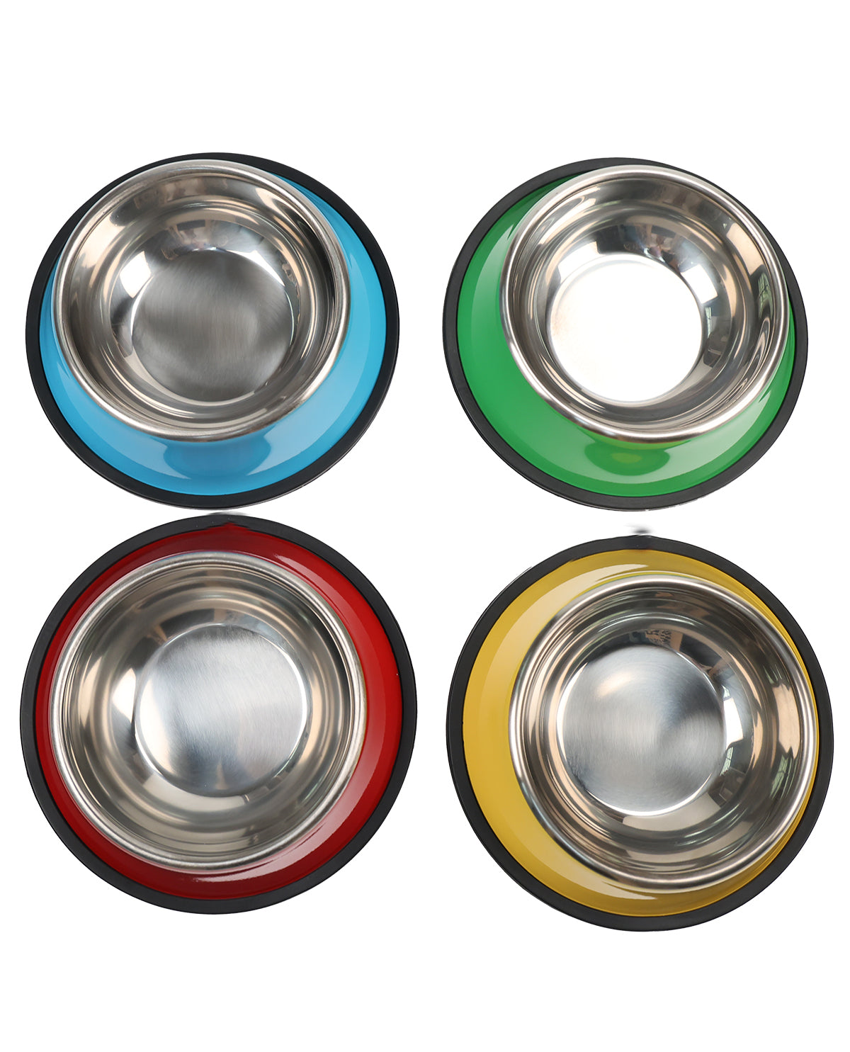 7" Assorted Stainless Steel Pet Bowl