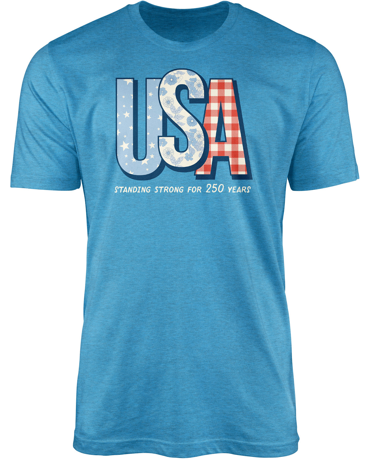 USA Collage Short Sleeve Screen Tee Sapphire