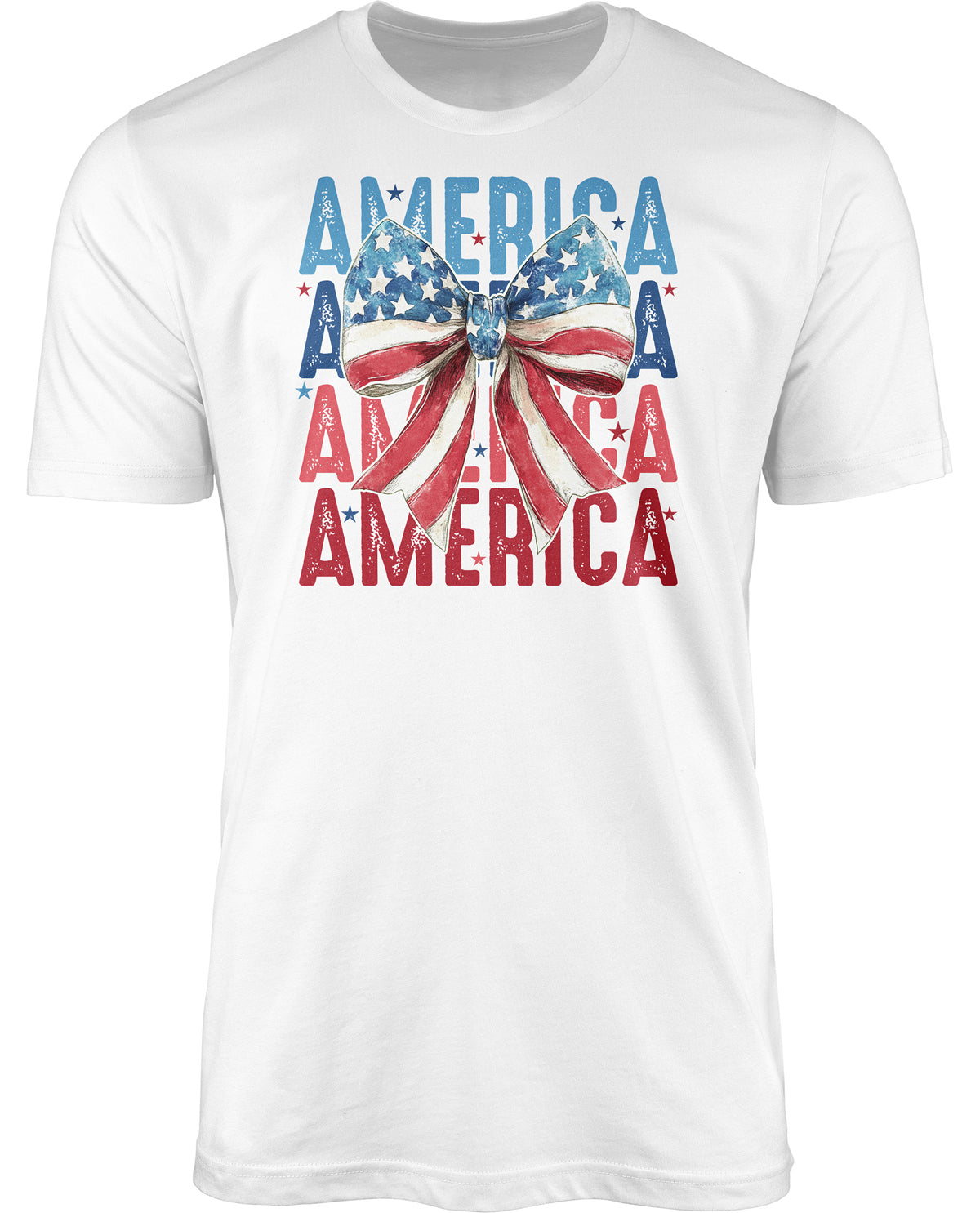 American Bow Short Sleeve Screen Tee White