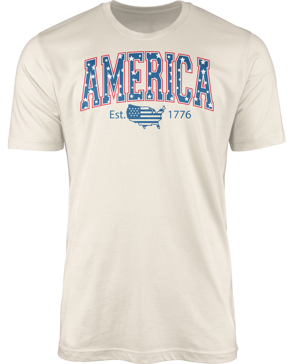 Tall Stars America Short Sleeve Screen Tee Natural