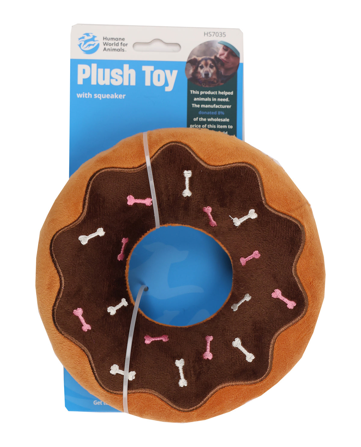 Plush Donut Dog Toy