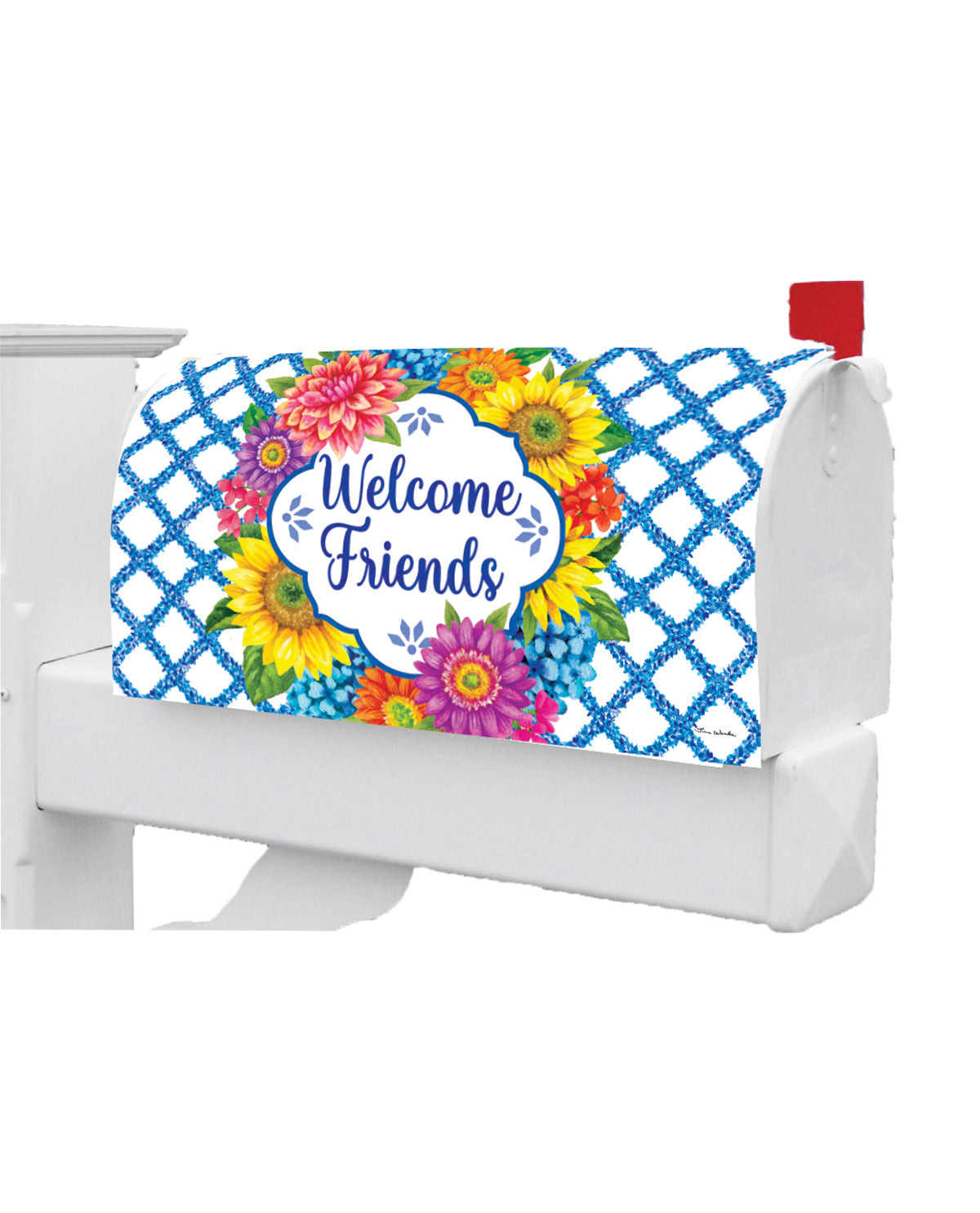 Floral Vines Mailbox Cover