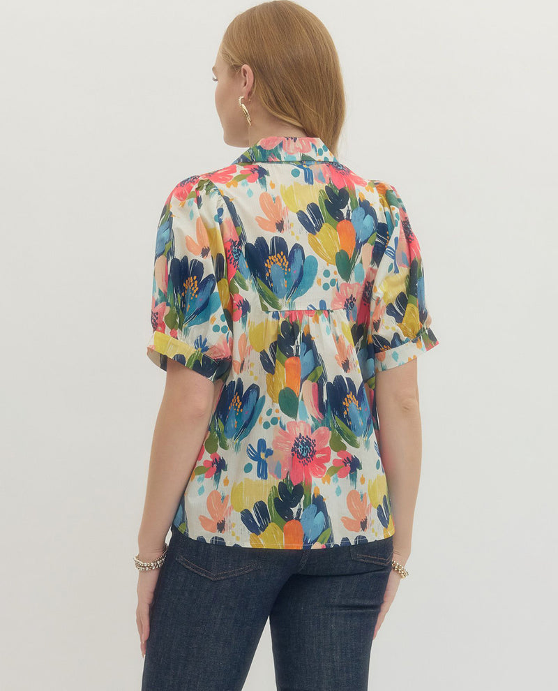 Entro Floral Print Top