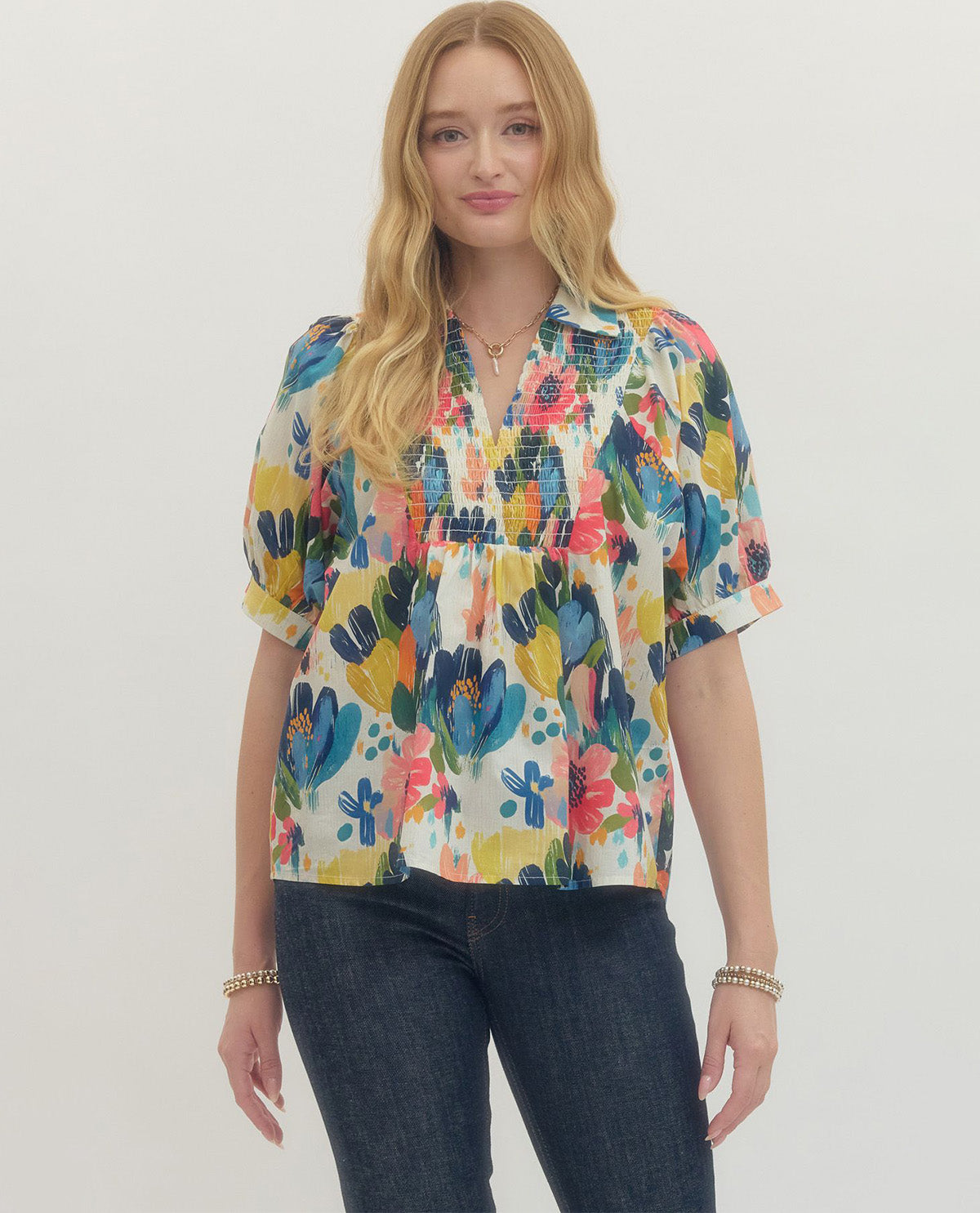 Entro Floral Print Top