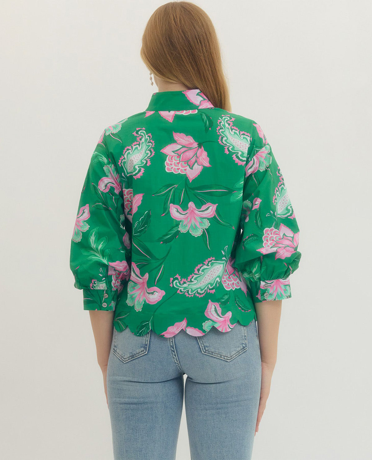 Entro 3/4 sleeve Print Top