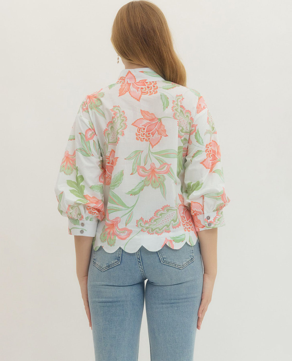 Entro 3/4 sleeve Print Top