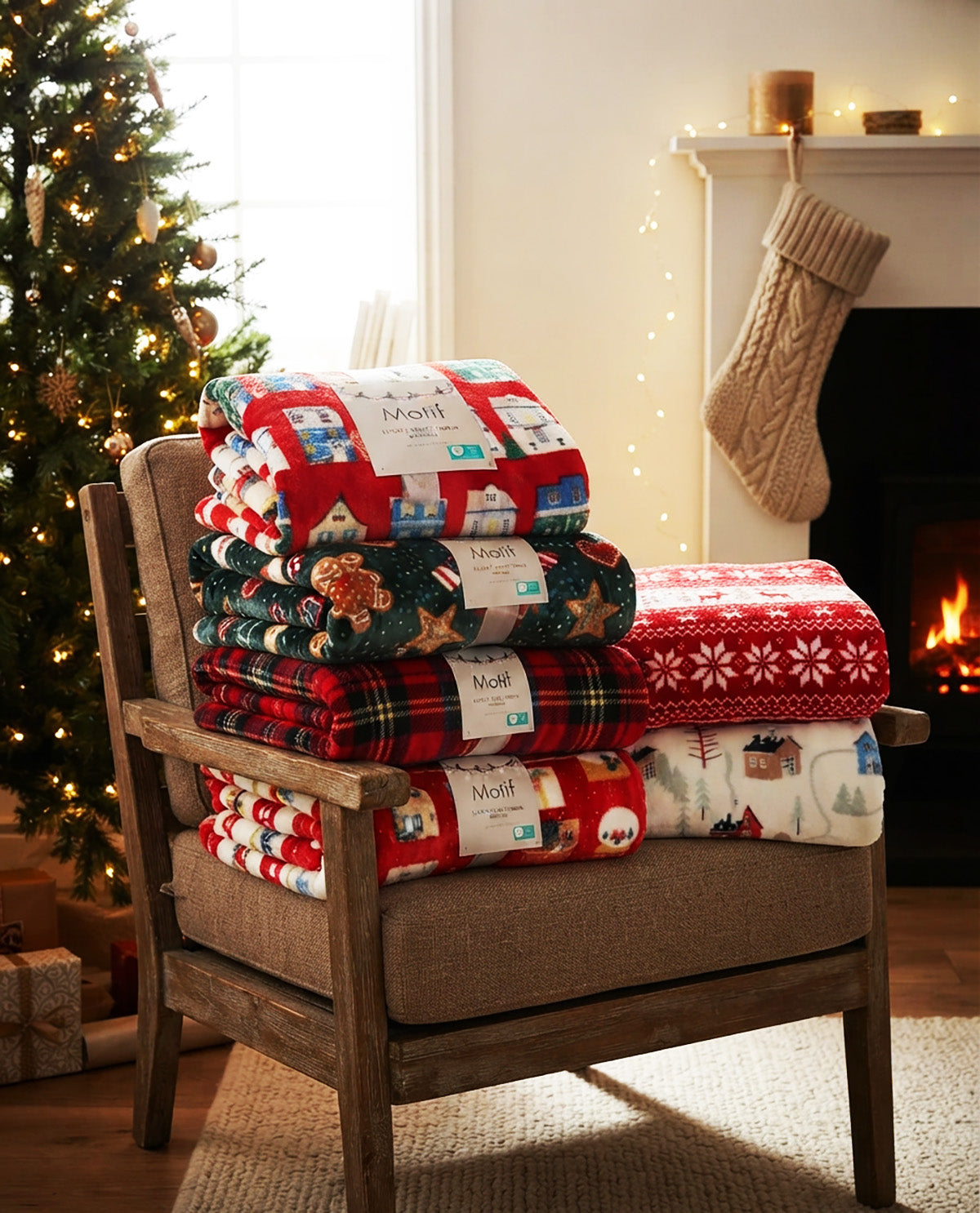 Holiday Christams Plush Throw