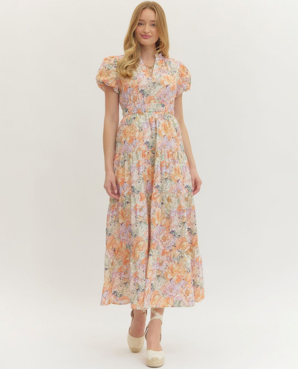 Entro Print Maxi Dress