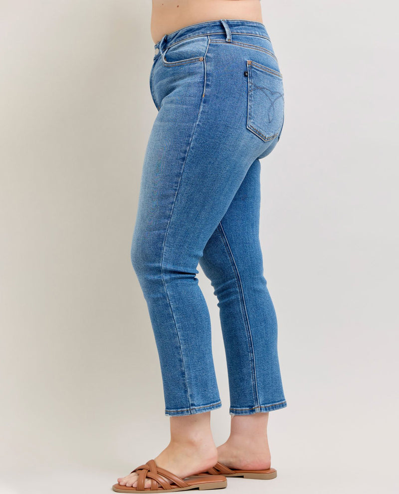Judy Blue Plus High Waist Slim Ankle Straight Jeans