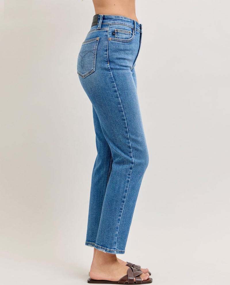 Judy Blue High Waist Slim Ankle Straight Jeans