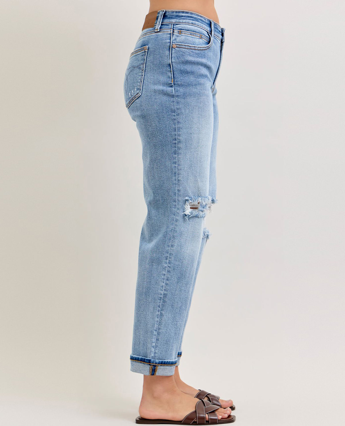Judy Blue Mr Boyfriend Jeans With Rips In Knees