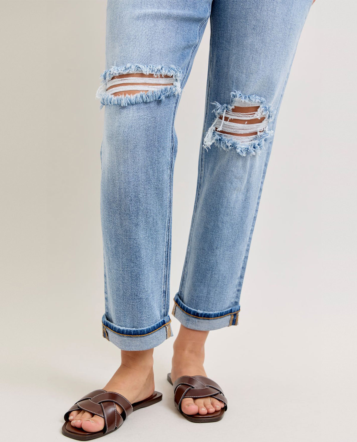 Judy Blue Mr Boyfriend Jeans With Rips In Knees