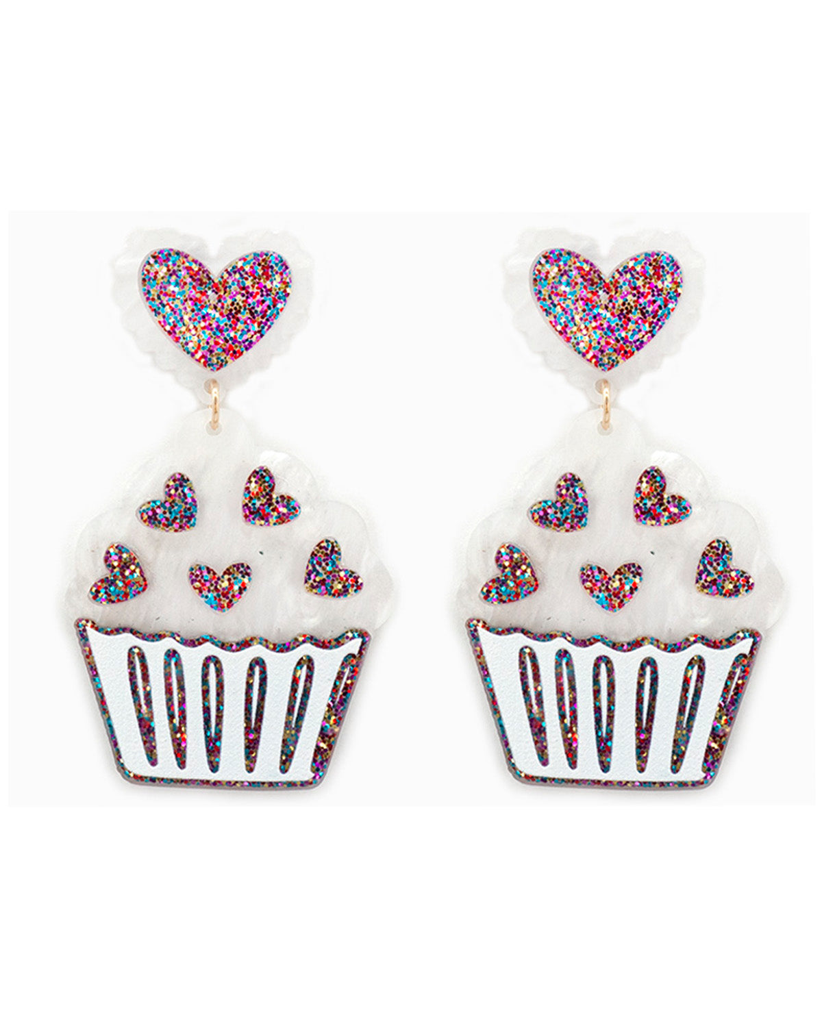 Heart Cupcake Earrings