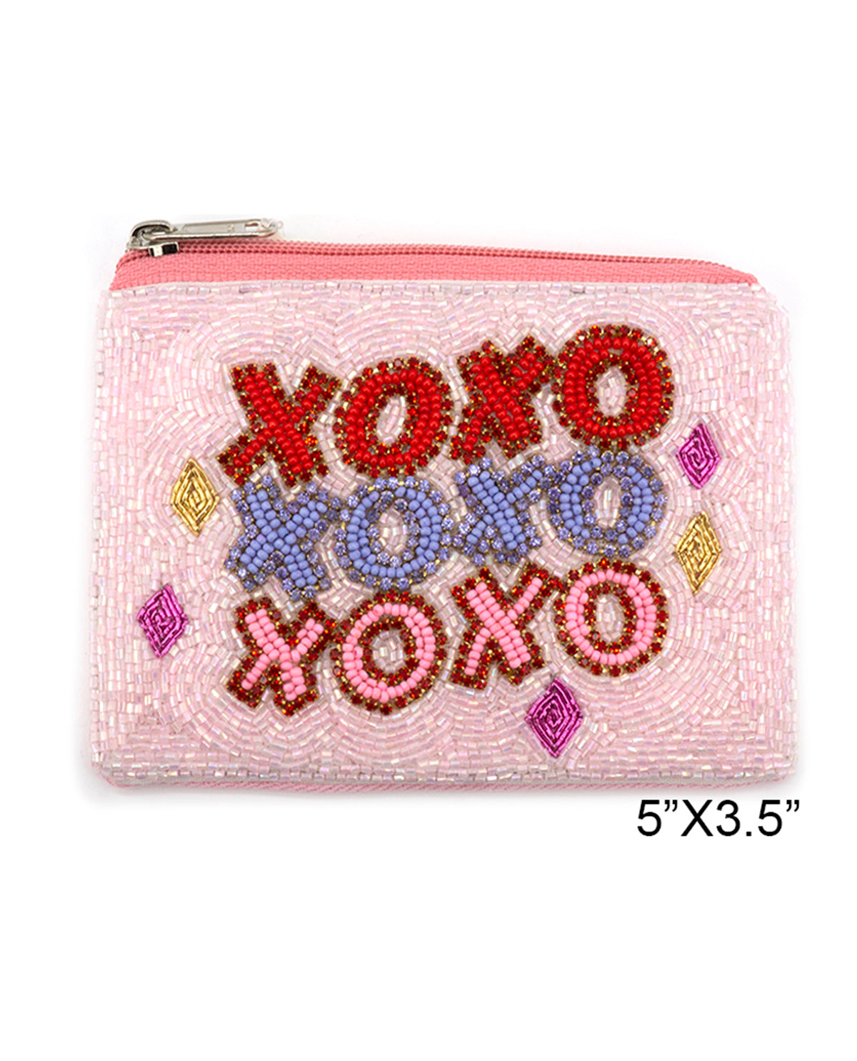 XOXO Beaded Coin Purse