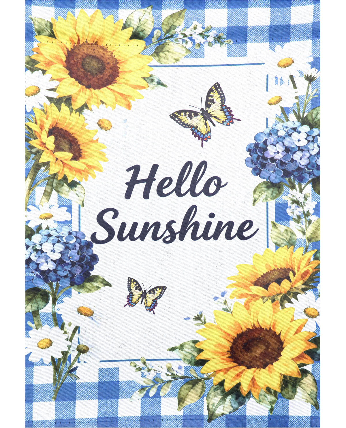 Hello Sunflower Garden Flag