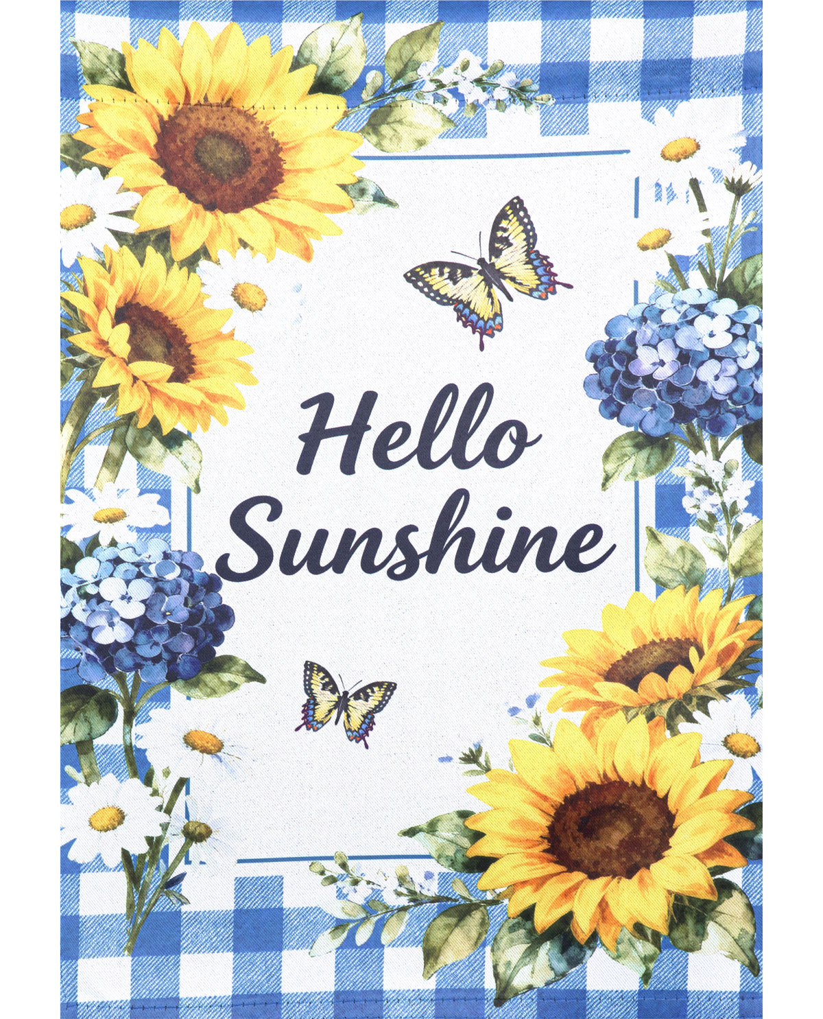 Hello Sunflower House Flag