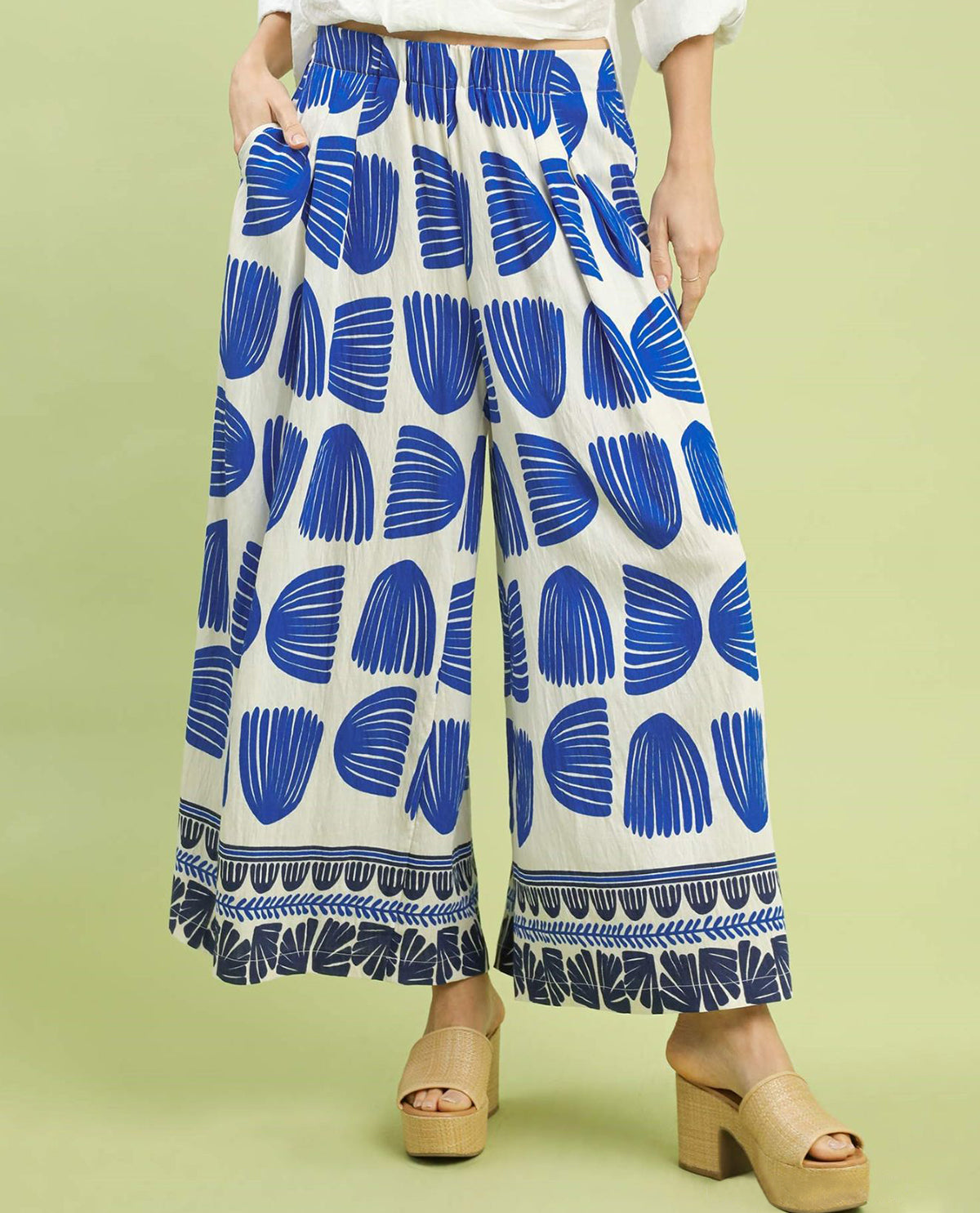 Umgee Border Print Pants