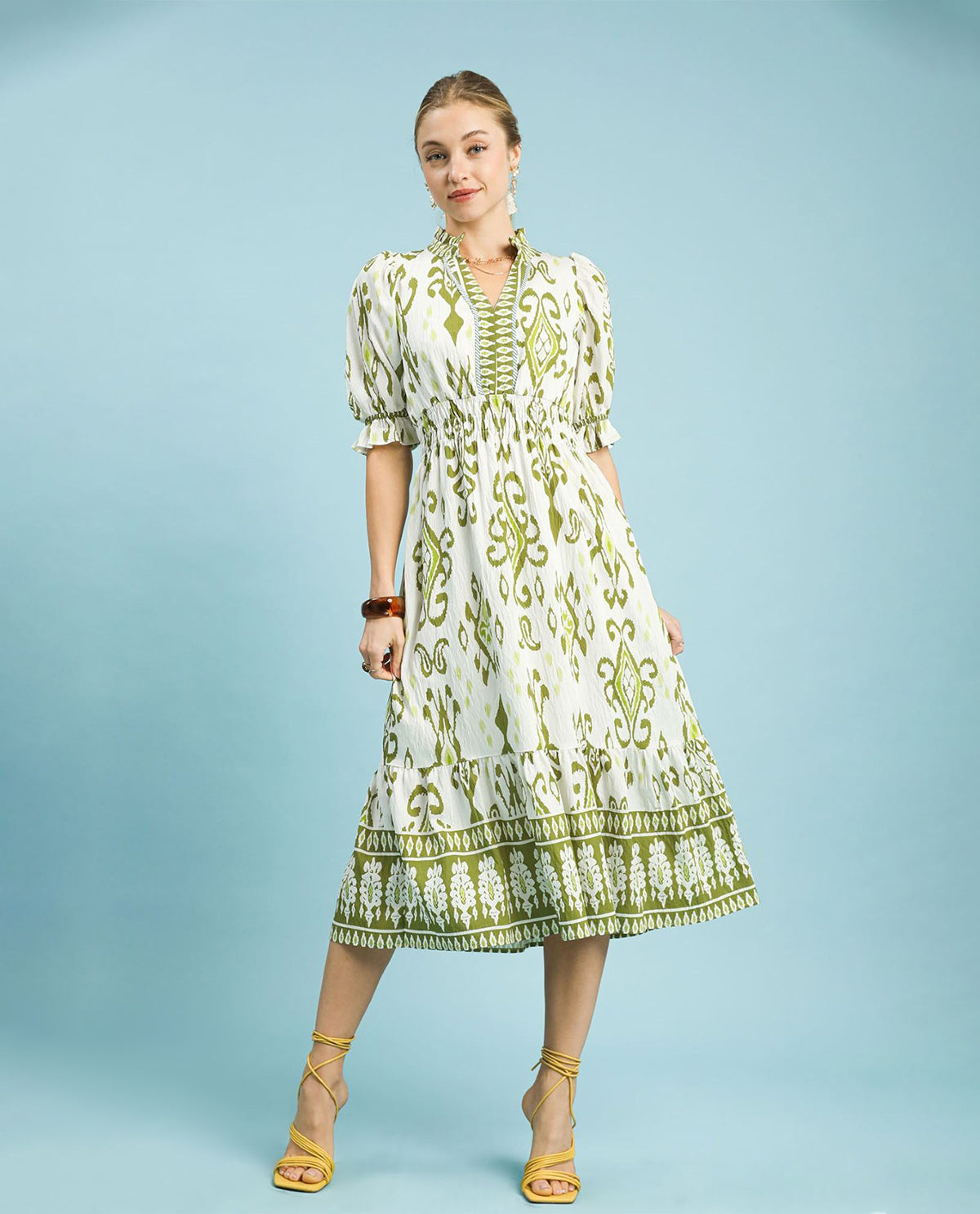 Umgee Ikat Border Print Dress