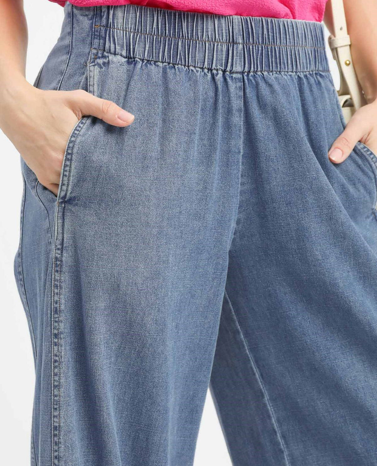 Umgee Denim Wide Leg Pant