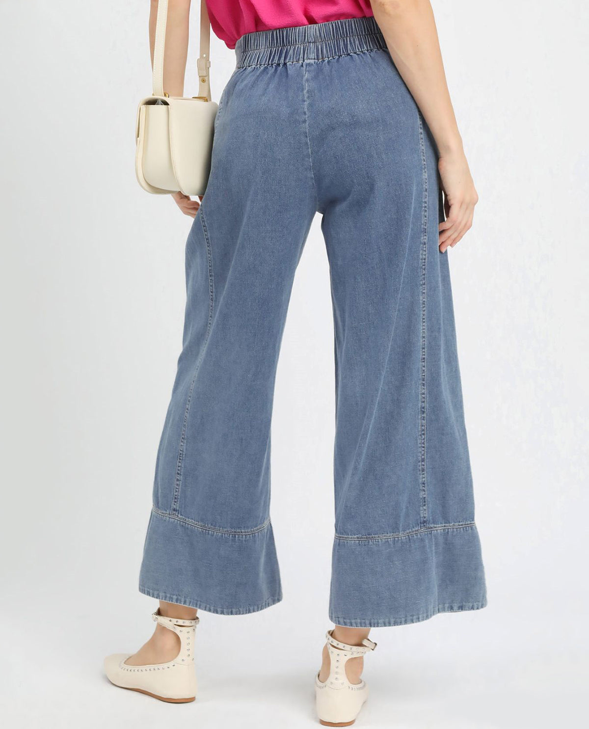 Umgee Denim Wide Leg Pant