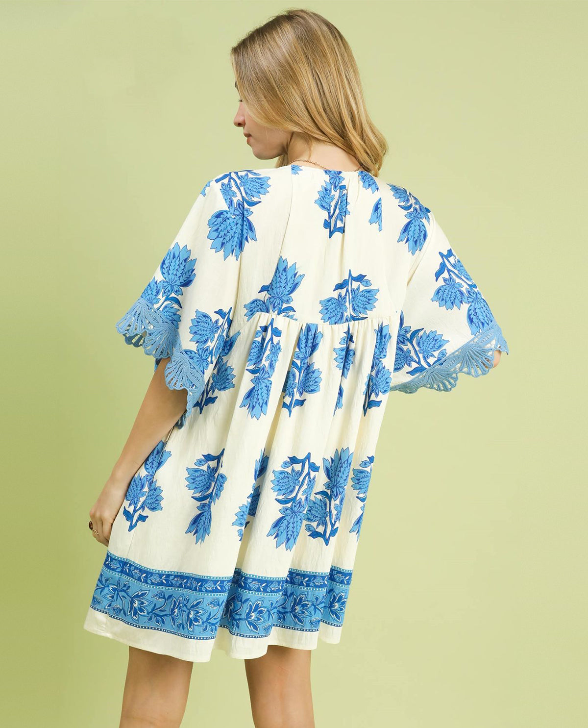 Umgee Paisley Border Print  Dress