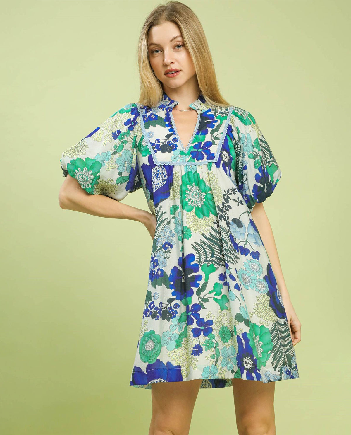 Umgee Floral Print Dress