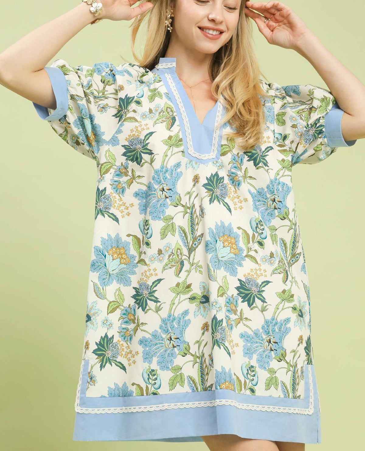 Umgee Floral Print Dress