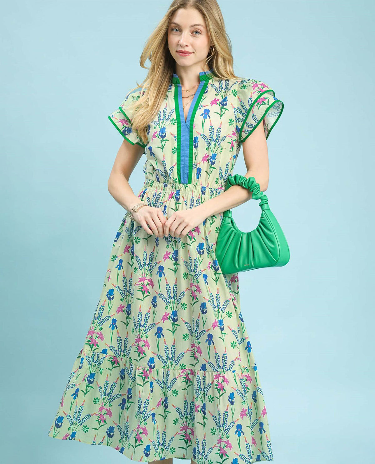 Umgee Floral Print Dress