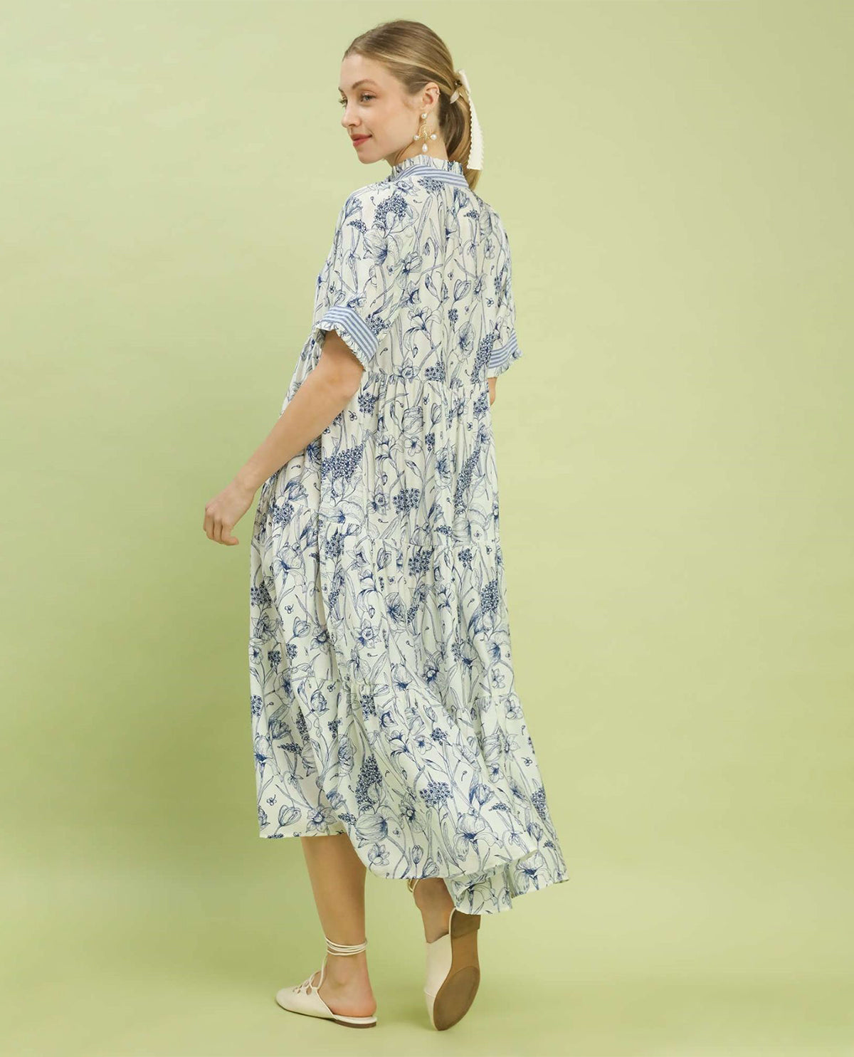 Umgee Mixed Floral Long Dress