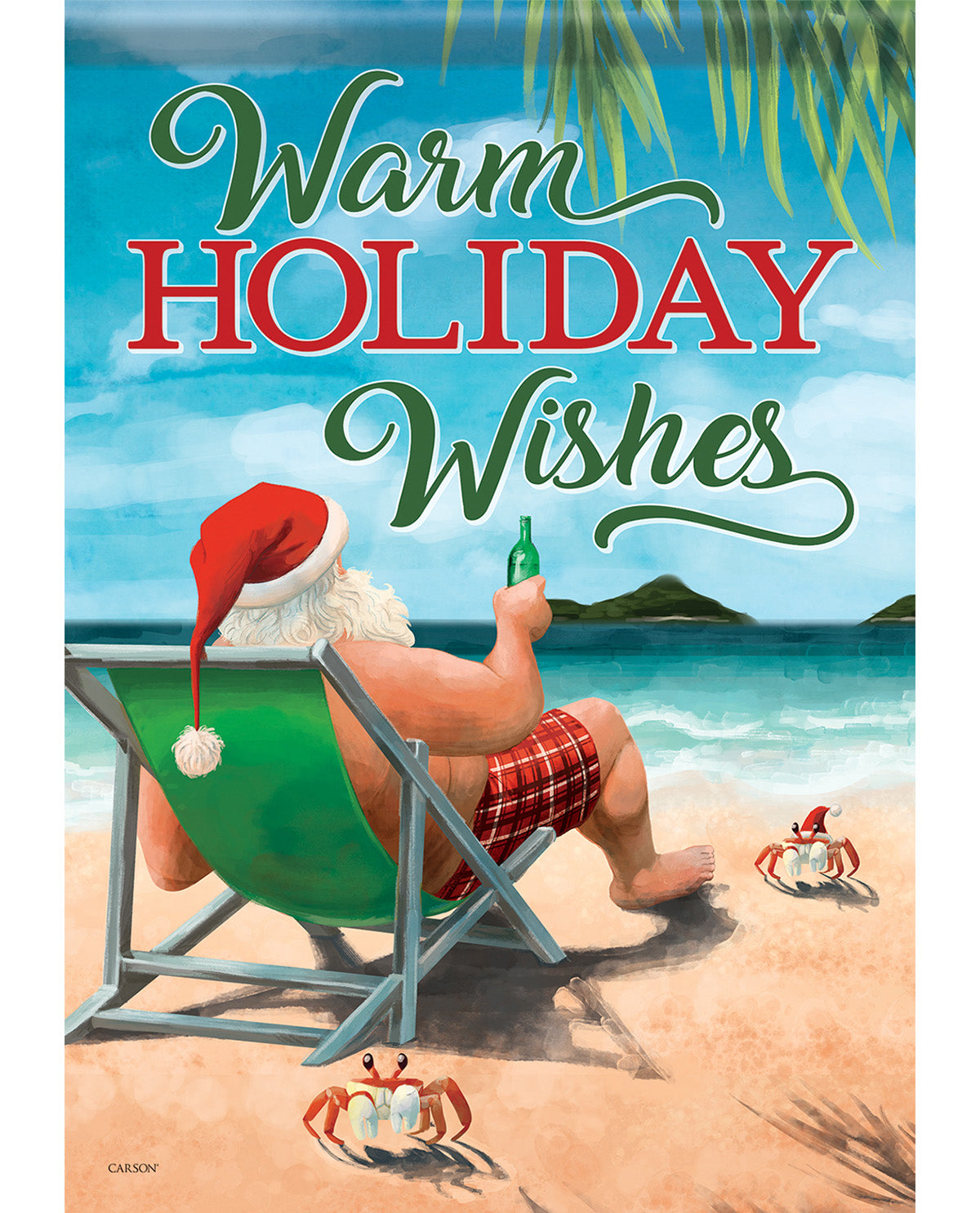 Beach Santa Garden Flag