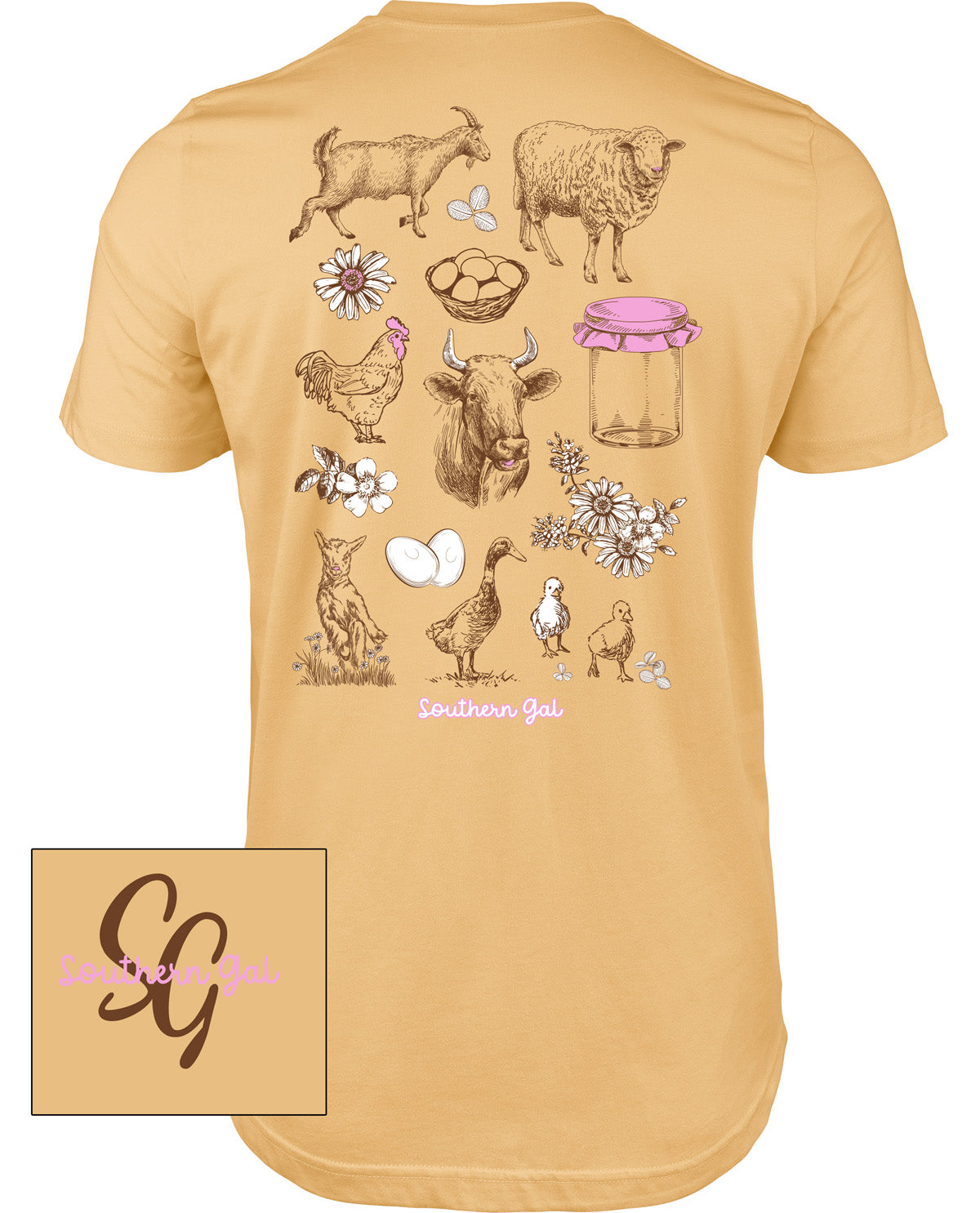 Southern Gal Missy The Farm Short Sleeve Screen Tee