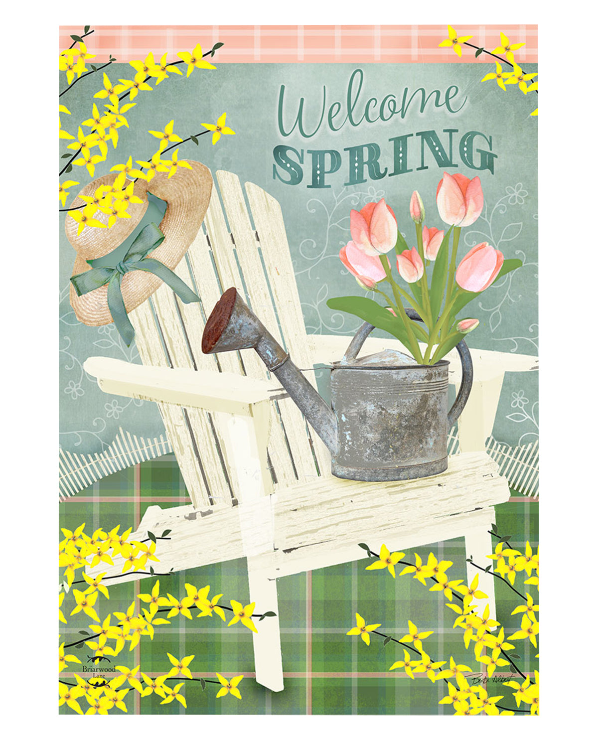 Spring Adirondack Chair Garden Flag
