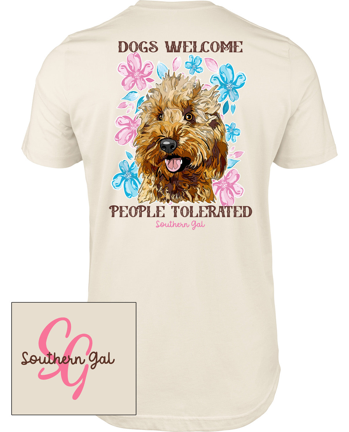 Southern Gal Missy Dogs Welcome Short Sleeve Screen Tee