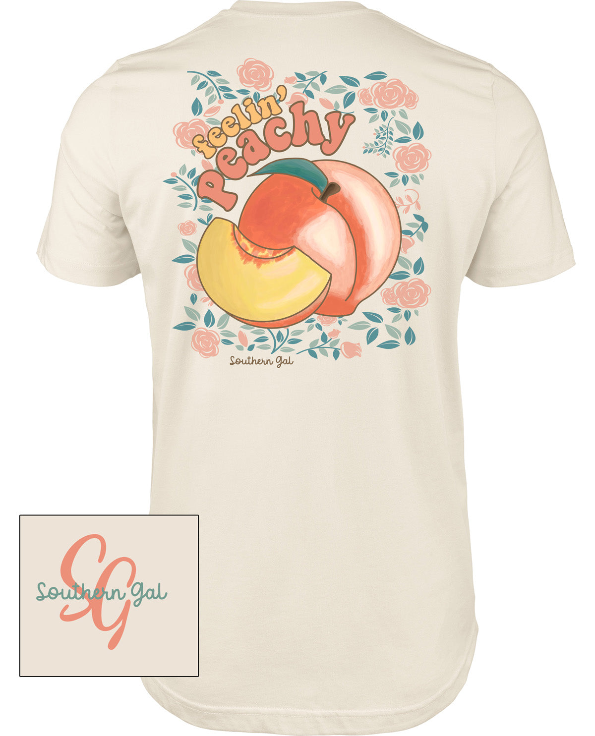 Southern Gal Missy Peachy Short Sleeve Screen Tee