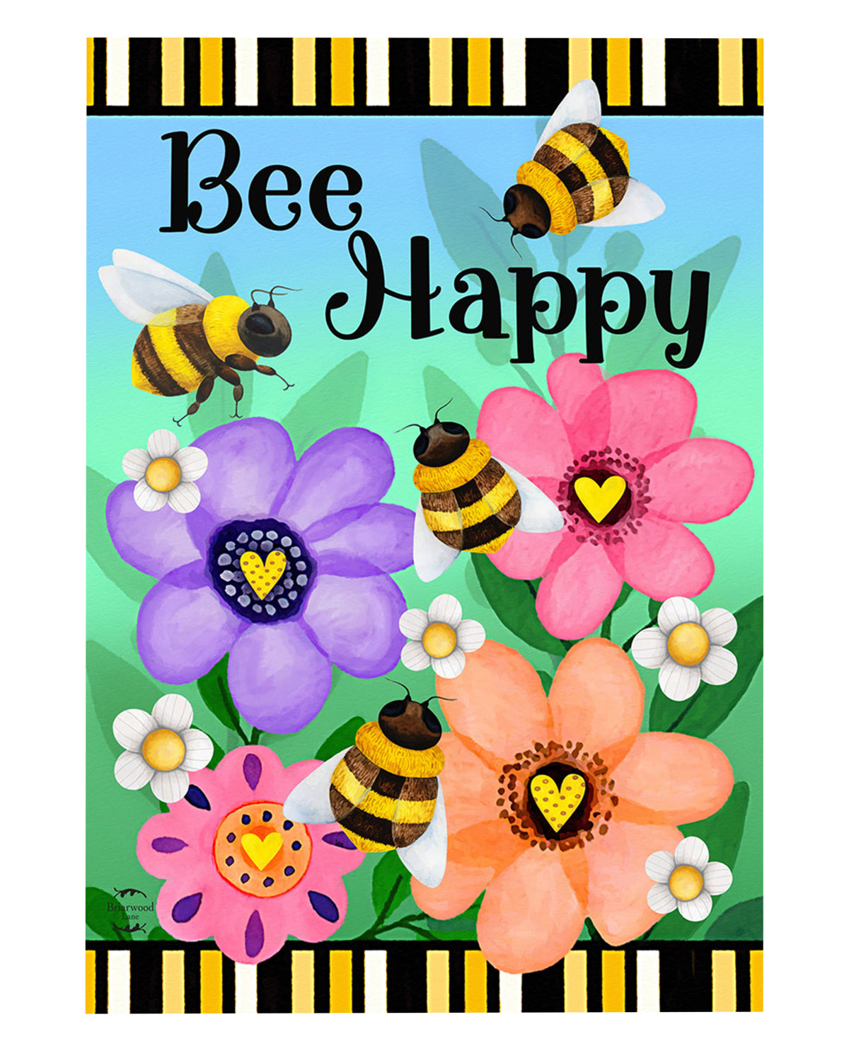 Bee Happy Garden Flag