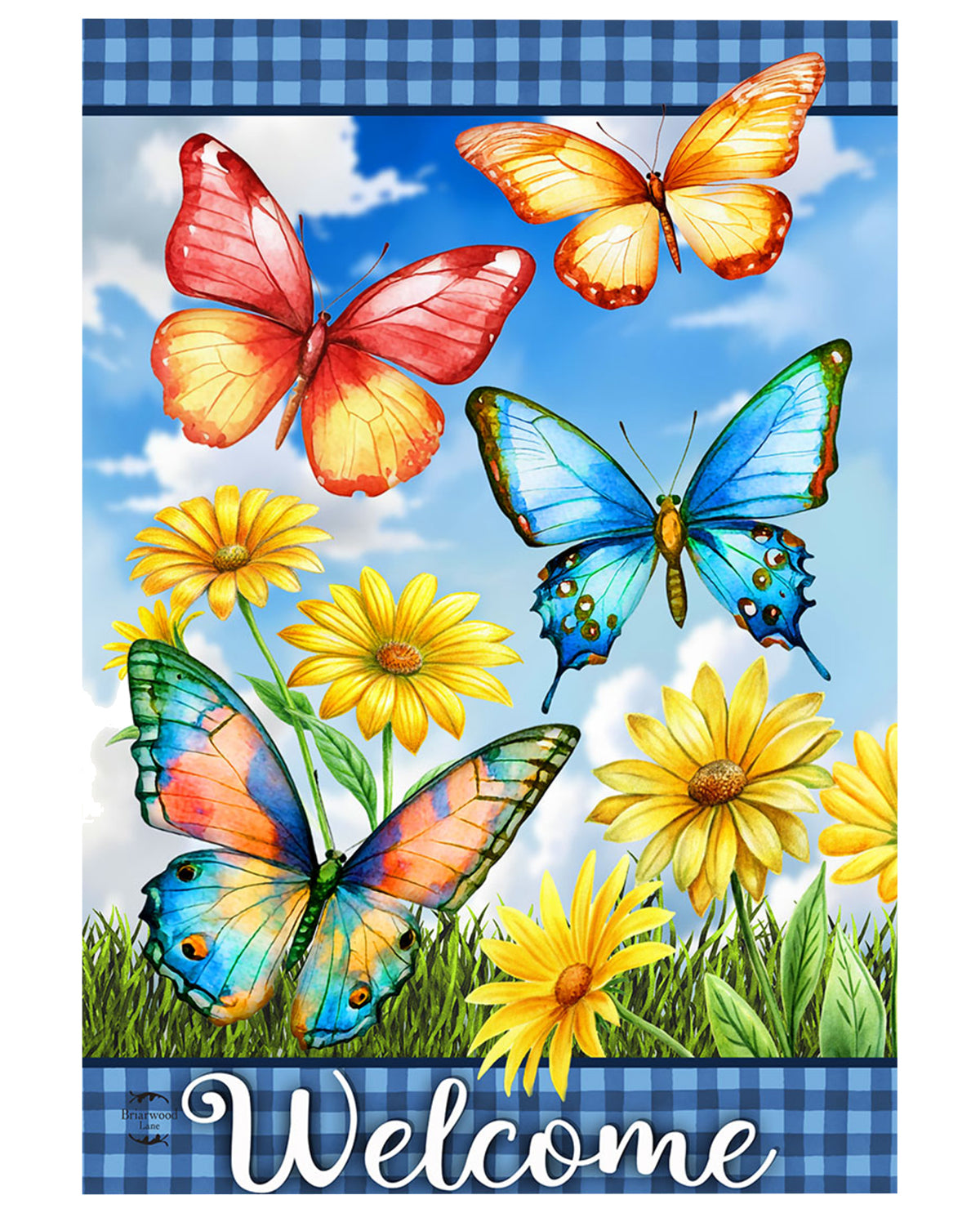 Butterfly Garden Welcome Garden Flag