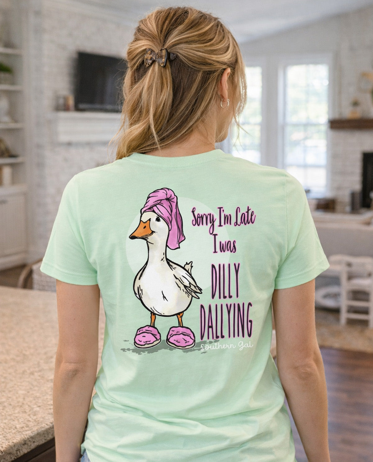 Southern Gal Dilly Dally Short Sleeve Screen Tee