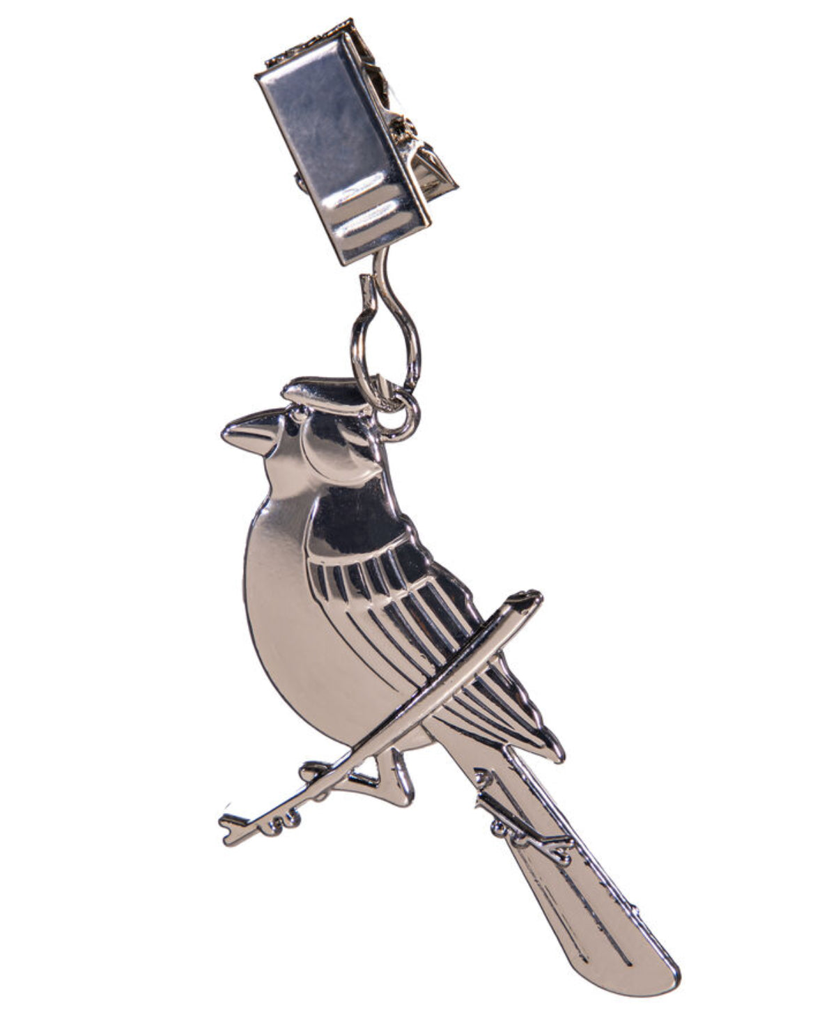 Metal Songbird Flag Clips