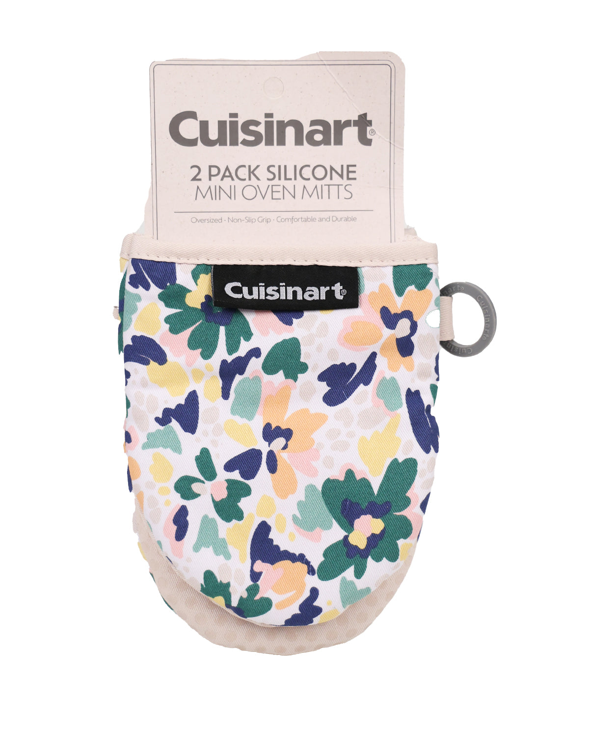 Multi Floral 2pk Mini Oven Mitt Silicone 5.5x7.5