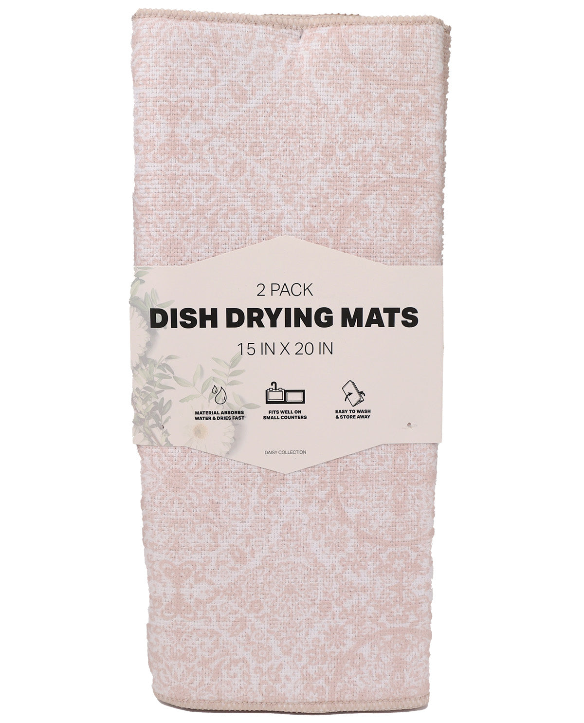 2pk Assorted Pattern Drying Mat