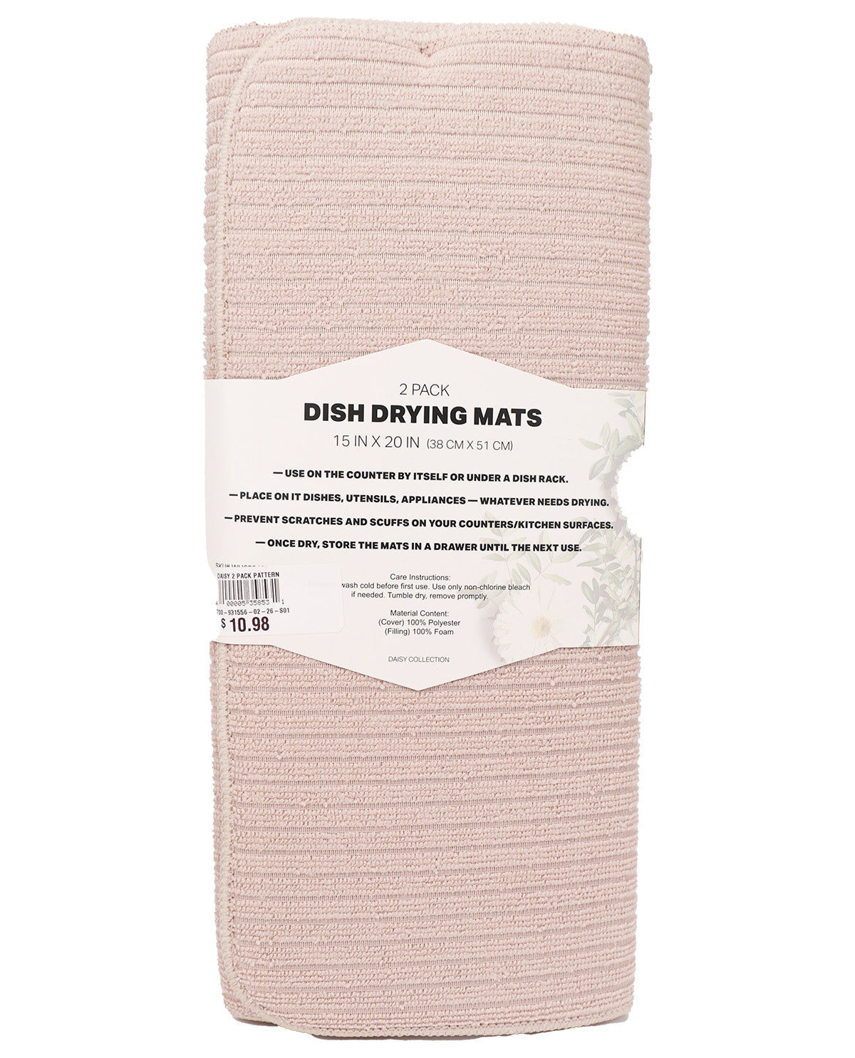 2pk Assorted Pattern Drying Mat