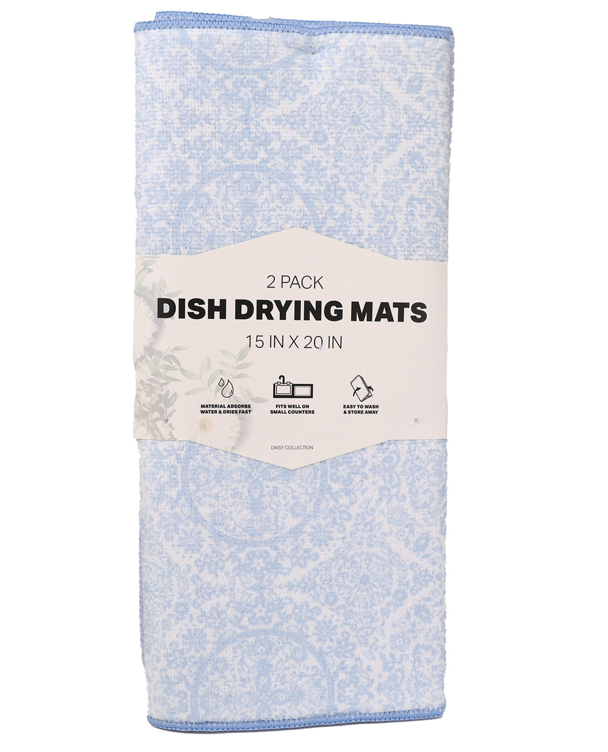 2pk Assorted Pattern Drying Mat