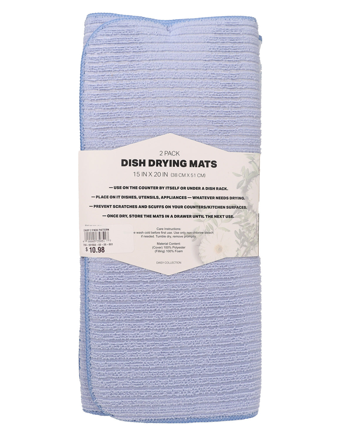 2pk Assorted Pattern Drying Mat